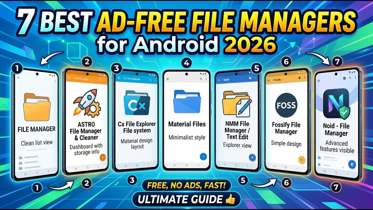 7 Best Ad-Free File Managers for Android in 2026 (No Clutter!)