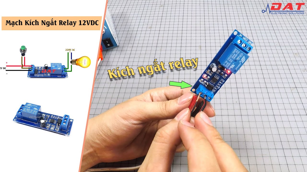 Mạch Kích Ngắt Relay 12VDC | Mạch module relay | Điện tử DAT