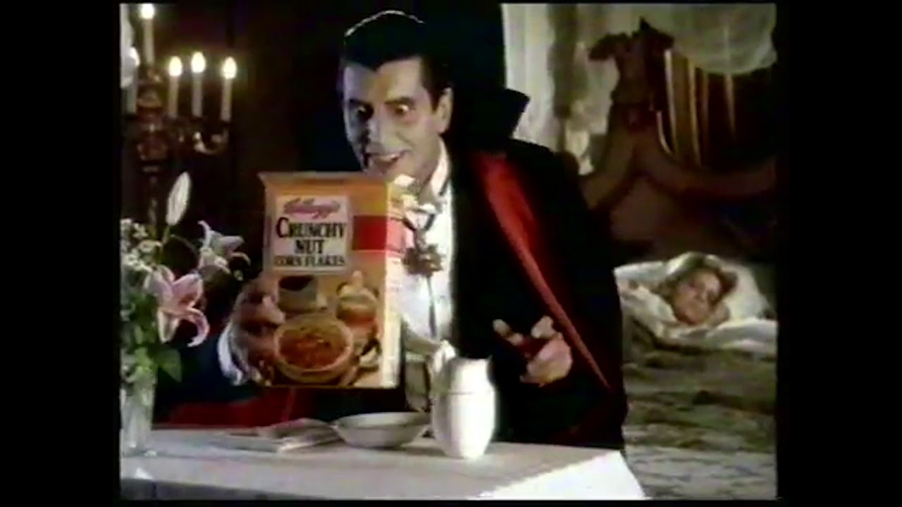 Kellogg's Crunchy Nut Corn Flakes with Dracula Ad (1993)