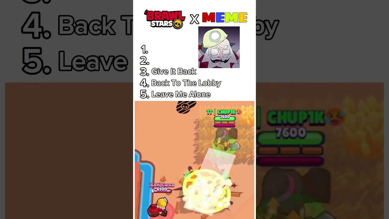 The End😭 Top 5 Memes In Brawl Stars #brawlstar #brawlstars