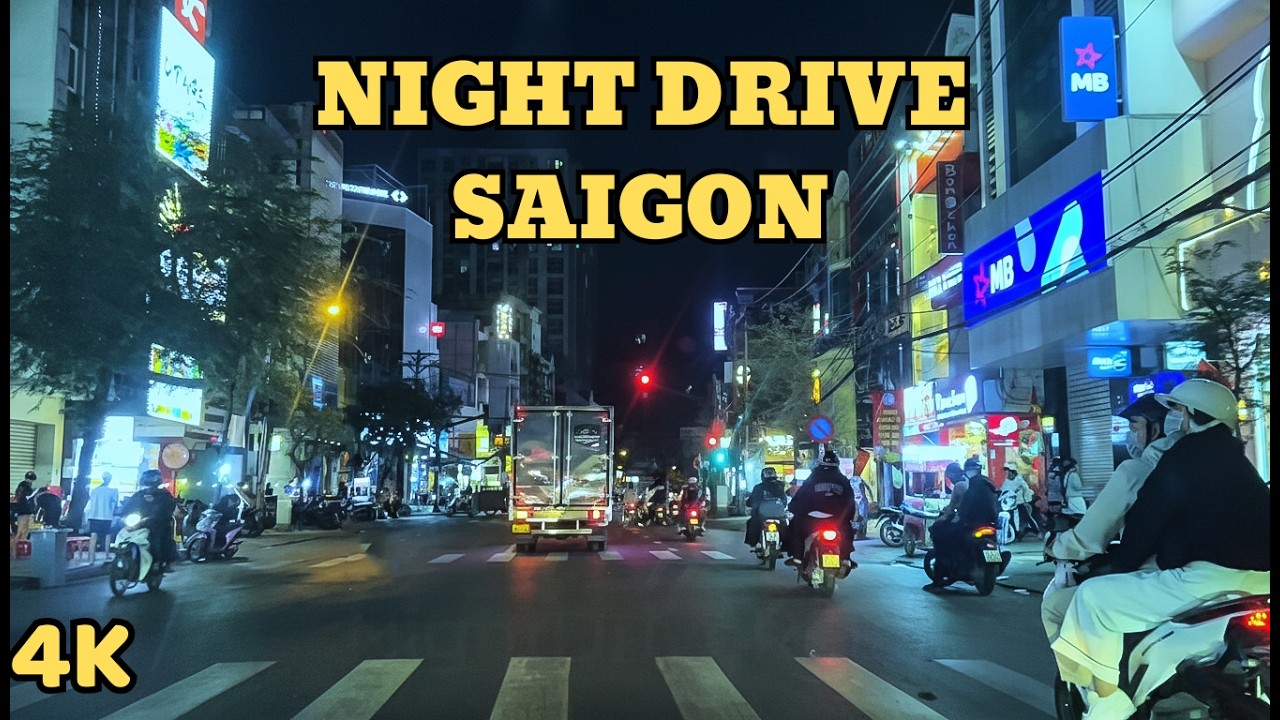 Relaxing Night Drive in Saigon | Calm City Ambience (No Music)