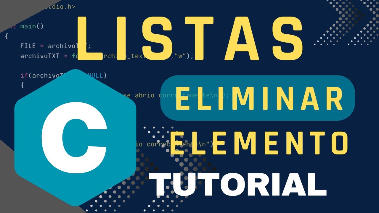 Programación en C: TAD - LISTAS: Cómo eliminar elementos de una lista