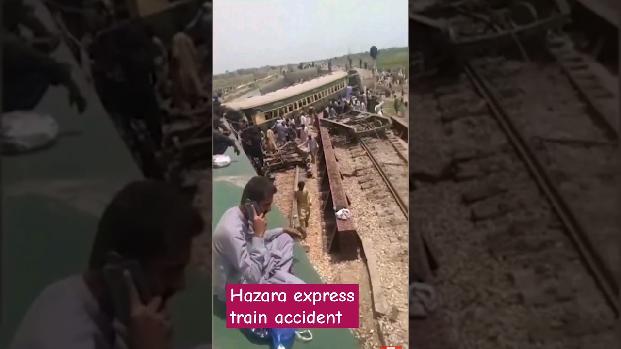 hazara express train accident #railway #accident #shorts