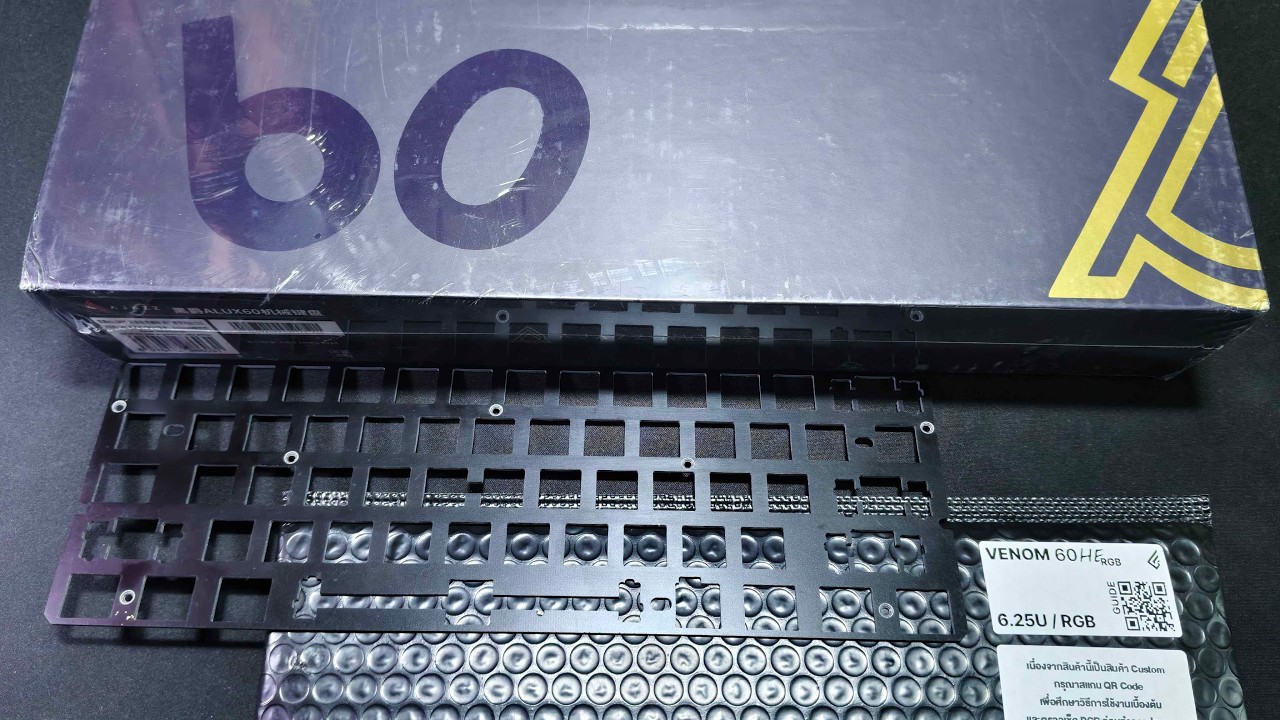 venom60he rgb┇🧸🍔┇plate fr4 black┇all alux60┇
