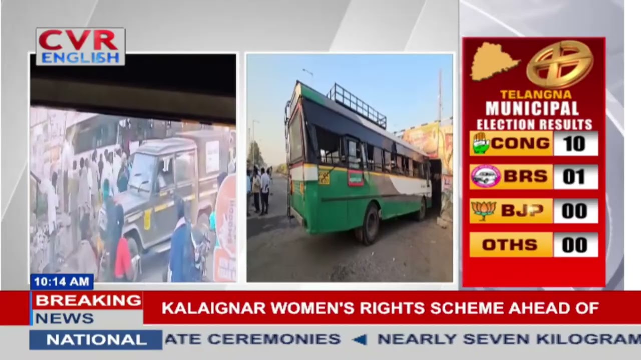 Nandyal RTC Bus Brake Failure: 50 Escape, 10 Sustain Minor Injuries |CVR English