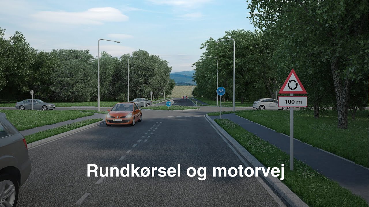 Rundkørsel og motorvej regler - Generhvervelse af kørekort (TRAFIKTESTEN.DK)