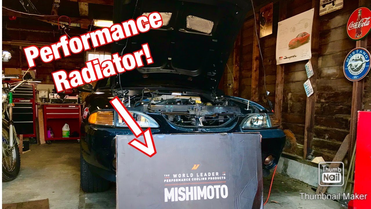 Mustang Cobra gets a Mishimoto radiator!