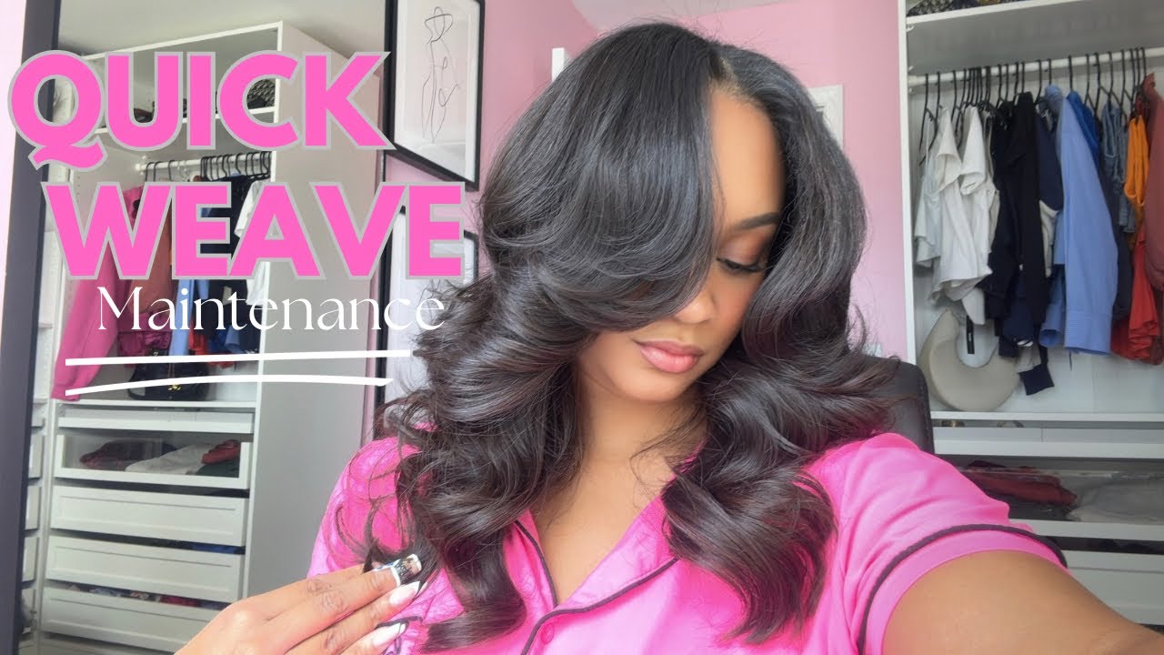 Quick Weave Maintenance : Wash, blowout and Curl my 2 week old Quick Weave (very Detailed)