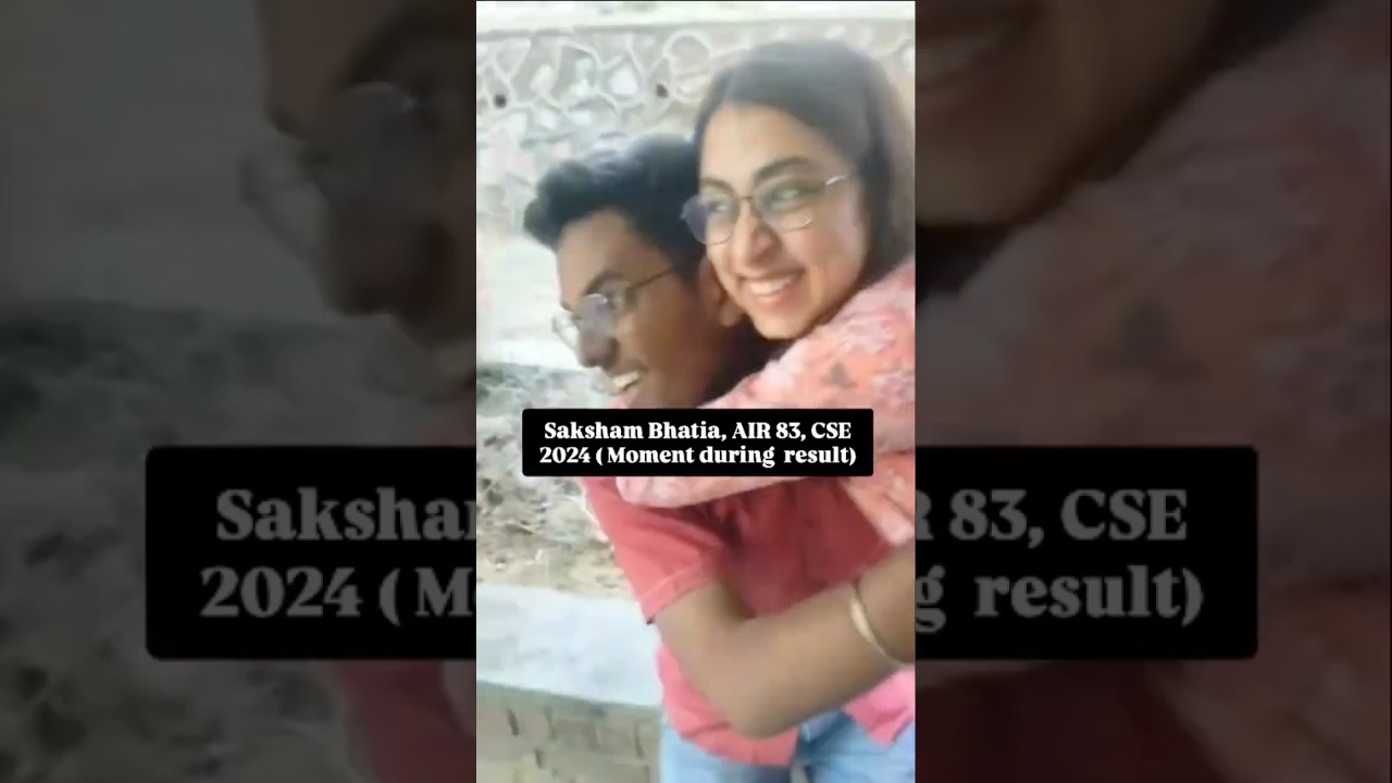 UPSC CSE 2024 - AIR 83 SAKSHAM BHATIA  RESULT REACTION🔥😍| #ias #upsc #neet