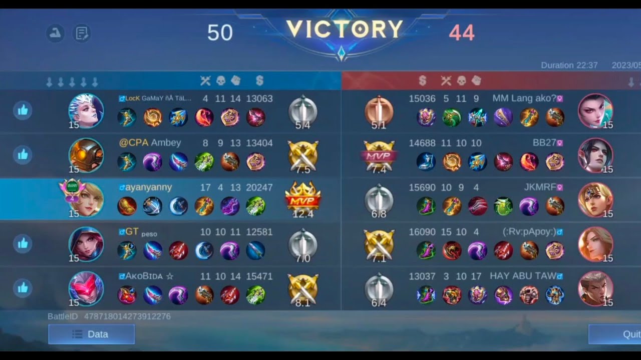 MLBB Layla 17-4-13w mvp