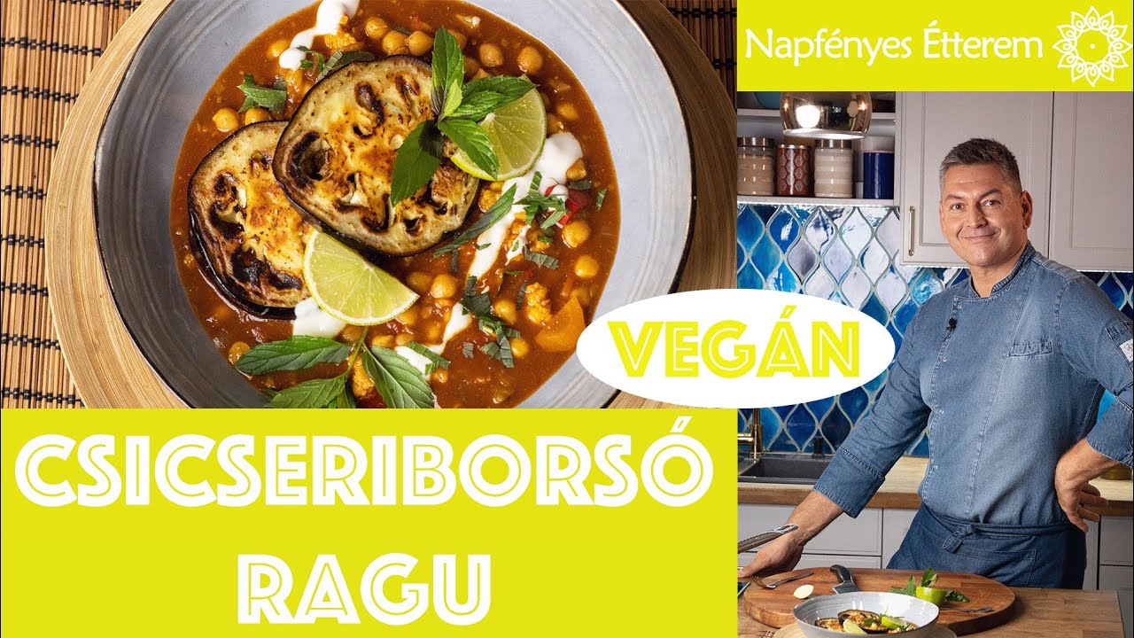 Marokkói csicseriragu grill padlizsánnal
