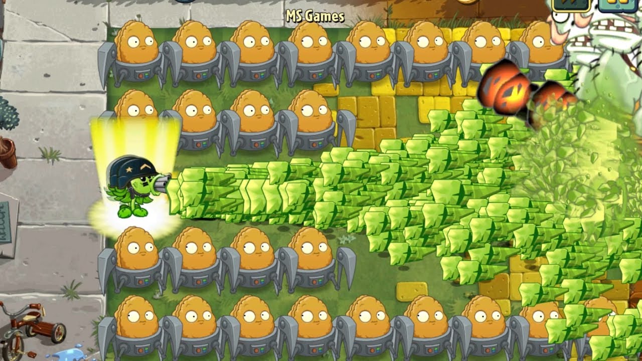 PvZ 2 Challenge - Every Plants level max x100 Vs 3 Porter Gargantuar Zombies level 15