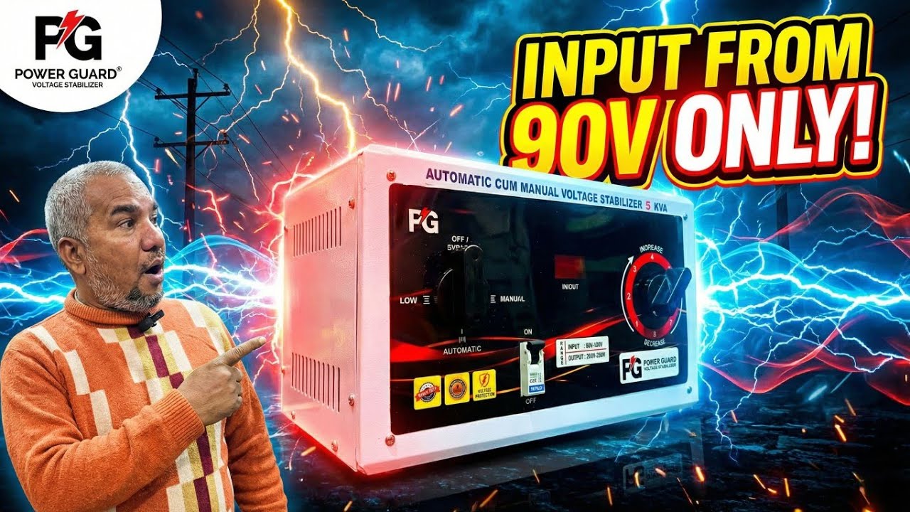 Power Guard 10kVA Automatic + Manual Voltage Stabilizer | 90V-440V Auto & 70V-500V Manual | #Ranchi
