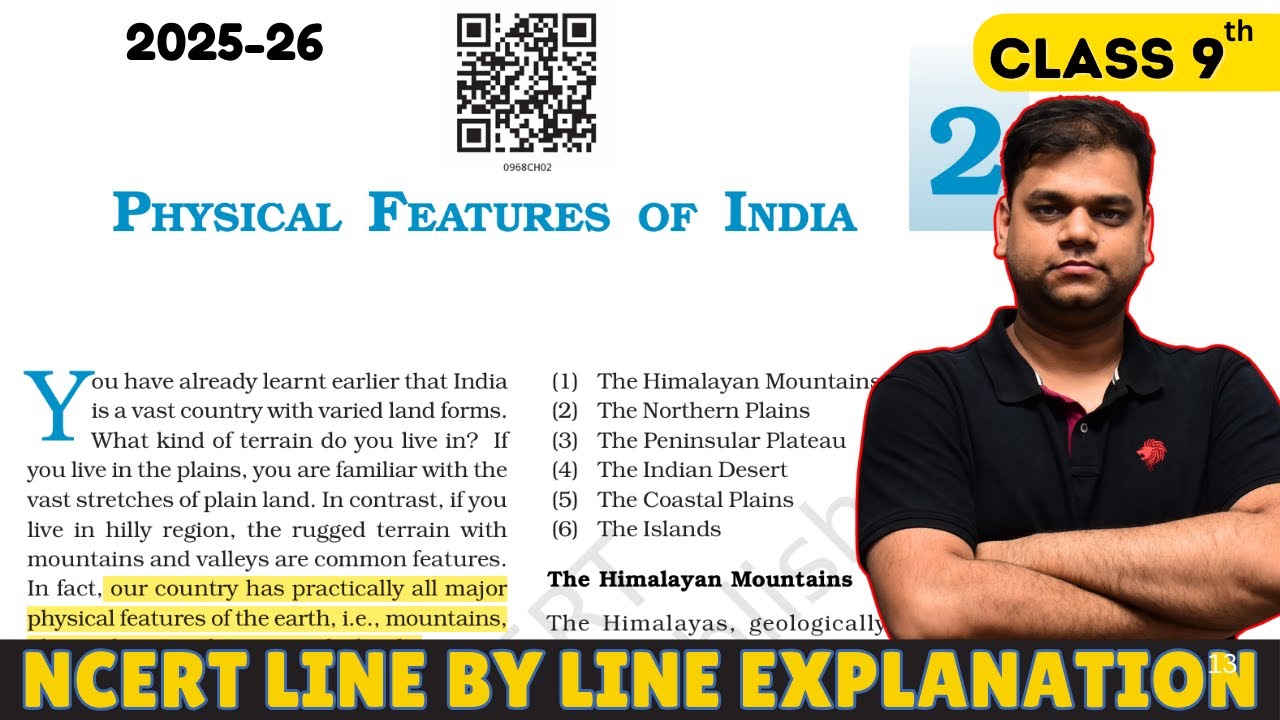 Physical Features of India: Class 9 Geography Chapter 2| 2025-26 | Full Chapter