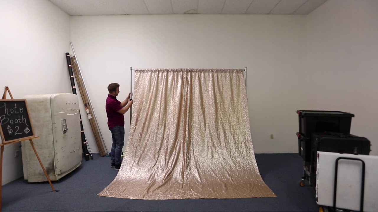 How to Setup a Sequin Photo Booth Backdrop