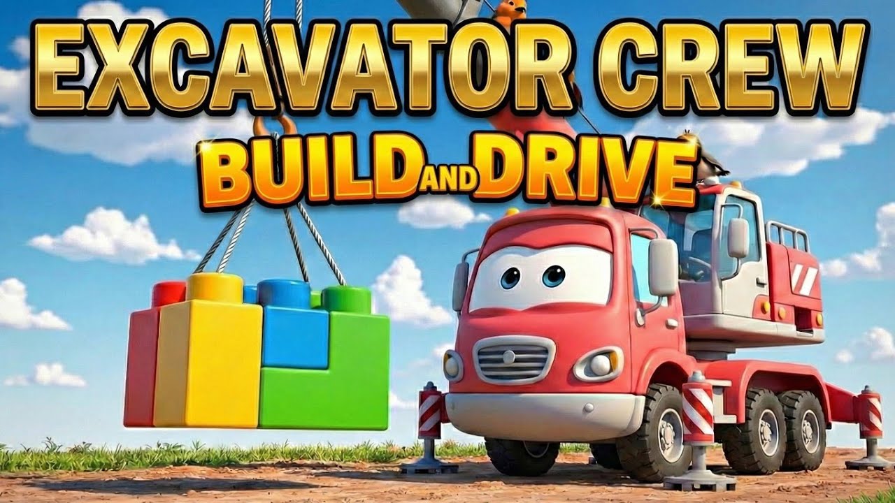 Учим Строительную Технику 🚜 Копай, Строй, Езжай 🏗️ Мелодия Колеса Автобуса | Грузовики