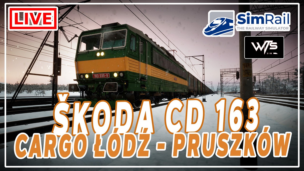 #31 SimRail | Live | 🚂 &Scaron;koda CD163, Cargo Ł&oacute;dź - Pruszk&oacute;w 🚄