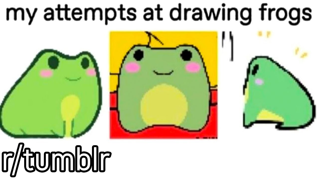 r/tumblr | Trying to Draw Frogs...