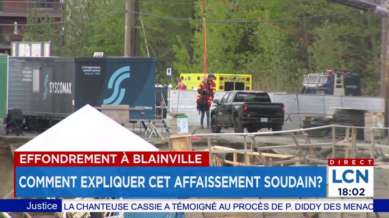 Une structure s'effondre à Blainville: un mort et trois blessés