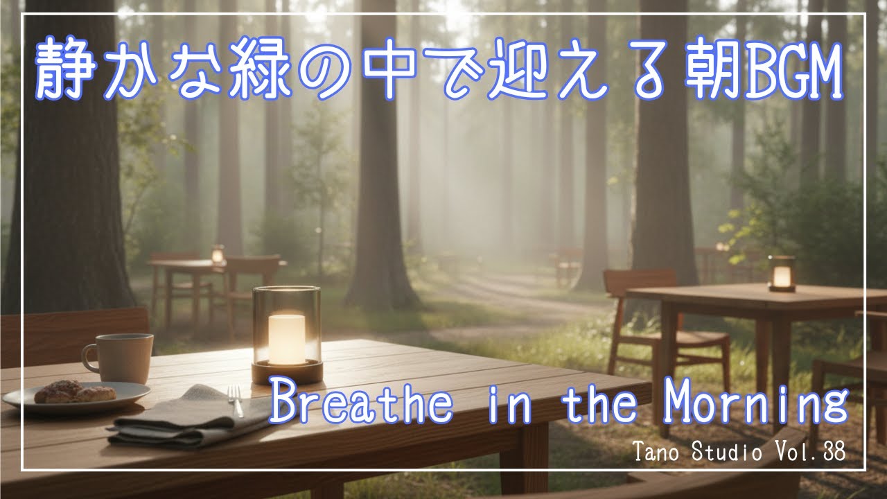 【朝BGM】静かな緑の中で迎える朝 | ホテルラウンジ風ジャズ / Morning  in a tranquil green setting | Hotel lounge-style jazz