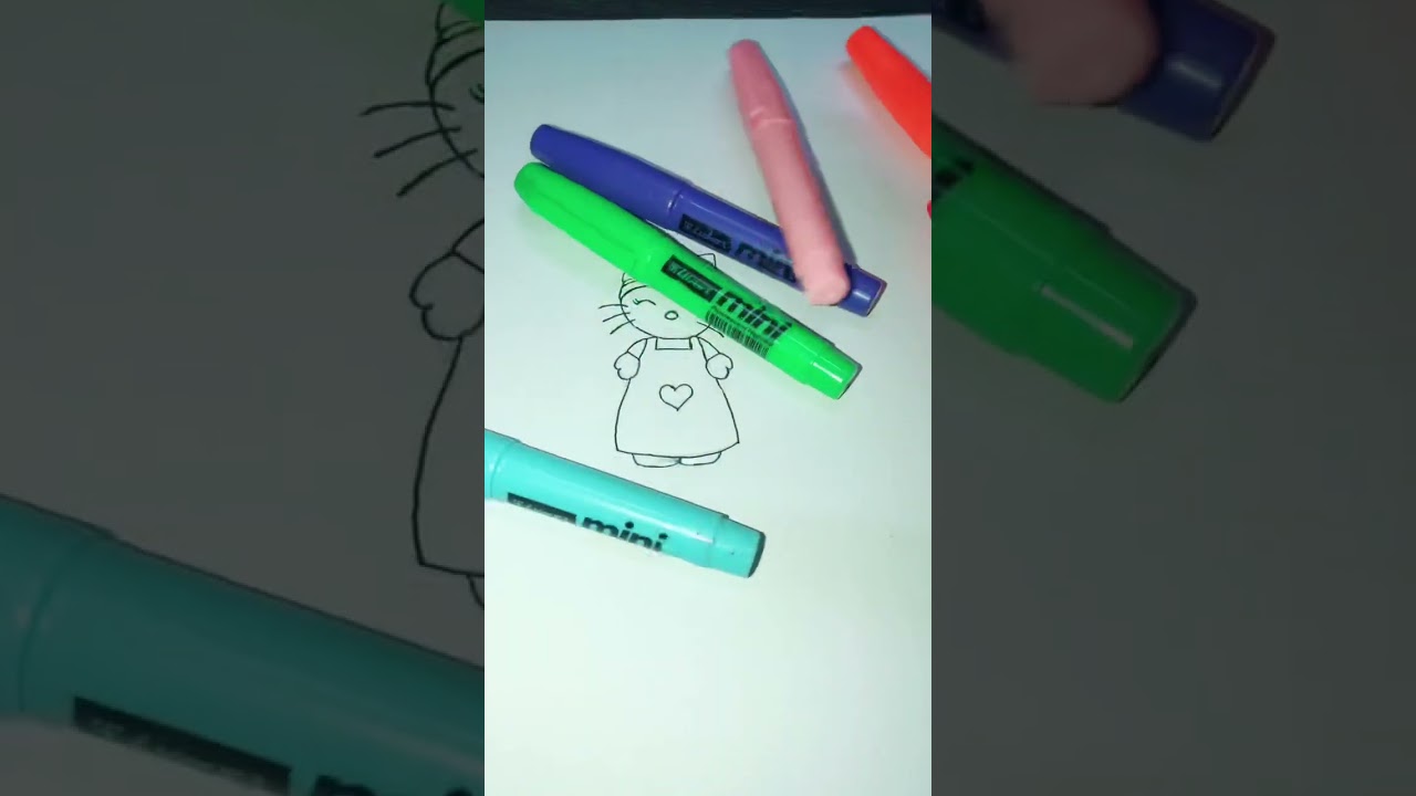 Hello_kitty 💜💙#hello #hellokitty #hellokittyforever #drawing