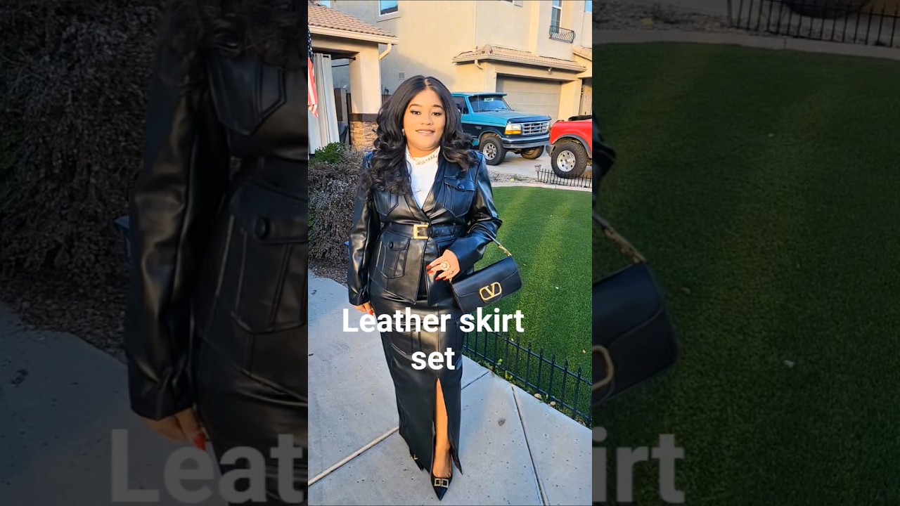 How to style your leather skirt set🔥. 