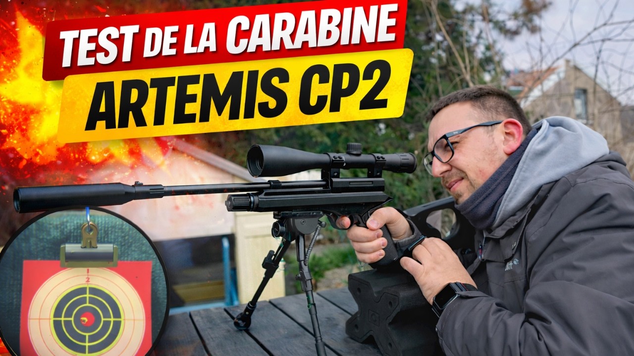 ARTEMIS CP2 CO2 4.5mm: Incroyable à ce prix ?! Test en mode carabine a 15 mètres🎯
