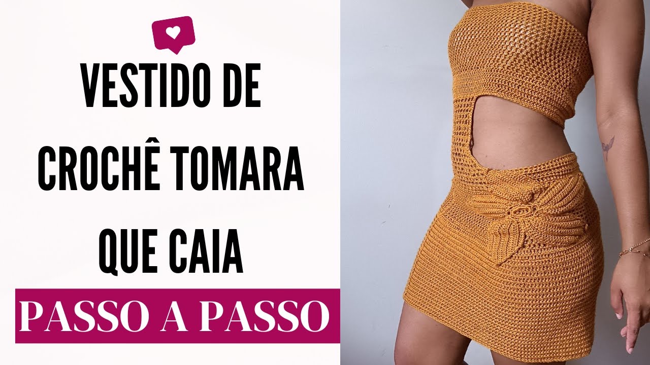VESTIDO TOMARA QUE CAIA - PASSO A PASSO FÁCIL - CROCHÊ PARA INICIANTES