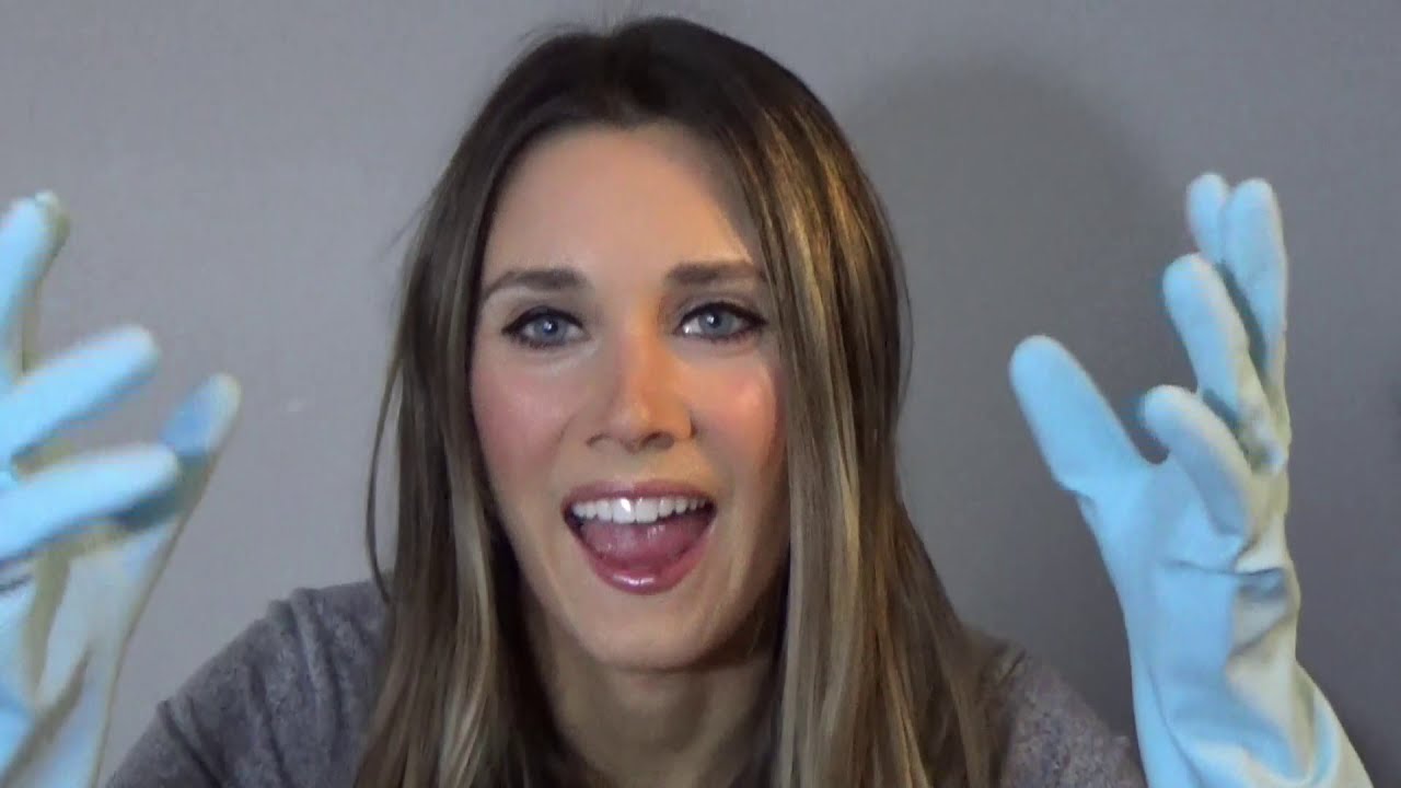 ASMR kitchen gloves with clapping