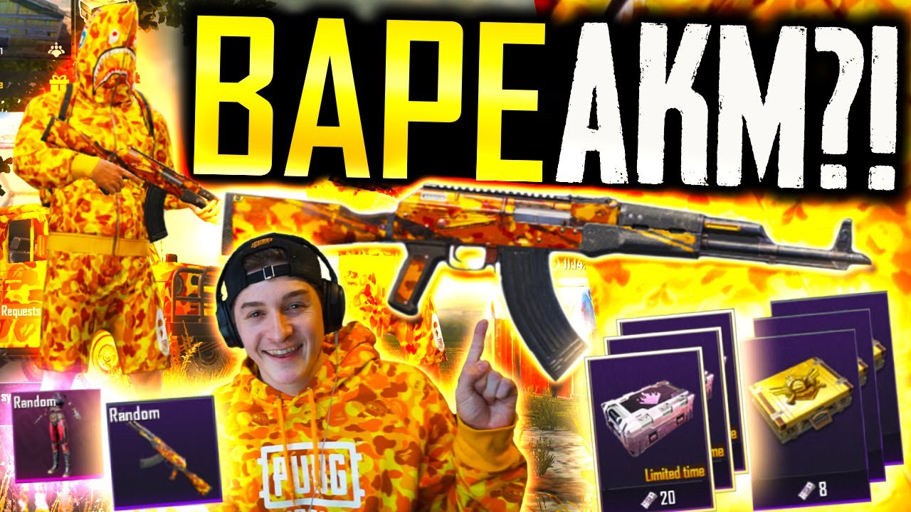 NEW AKM SKIN IS... BAPE?! (Insane LUCK)
