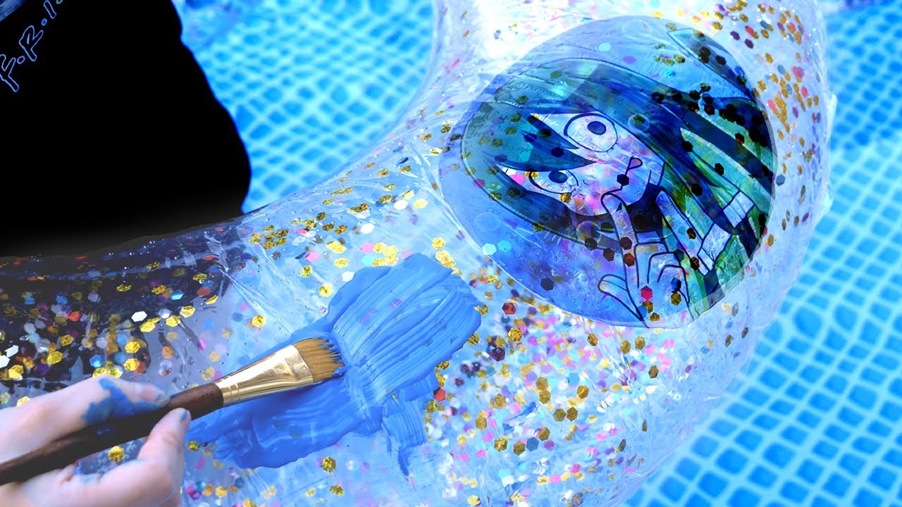 I used POOL water to PAINT and CUSTOMIZE a transparent FLOAT | Boku no Hero