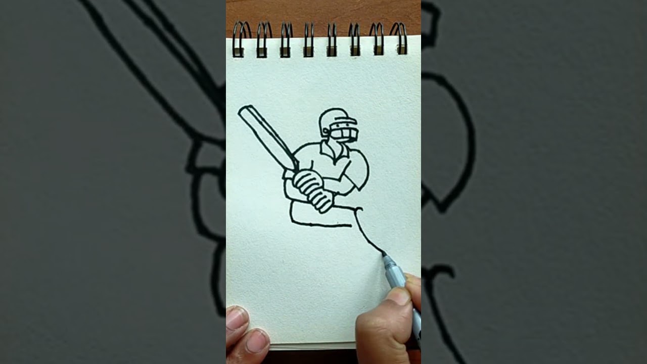 How To Draw A Cricketer Batsman #shorts #YTshorts #trending #viral | Easy Drawings | Magic Drawings