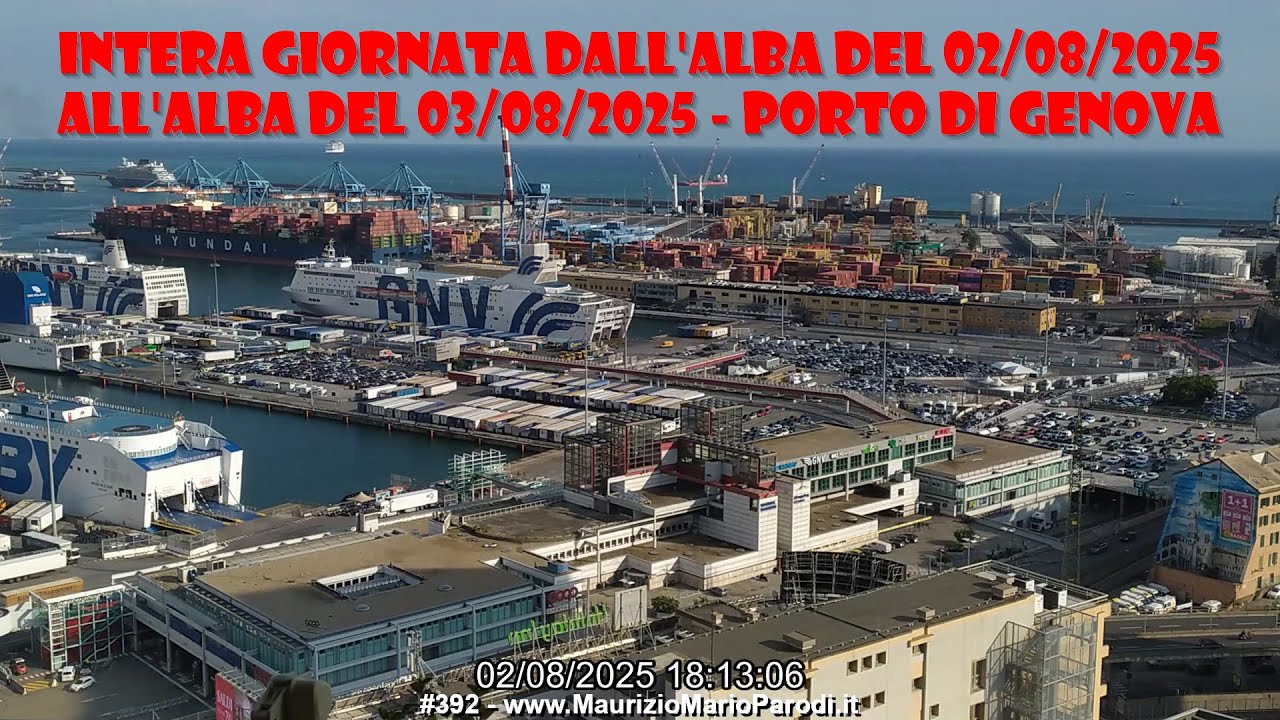 #392 02/08/2025 Vita al Porto di Genova (Italy) in 240x - Timelapse di 24 Ore