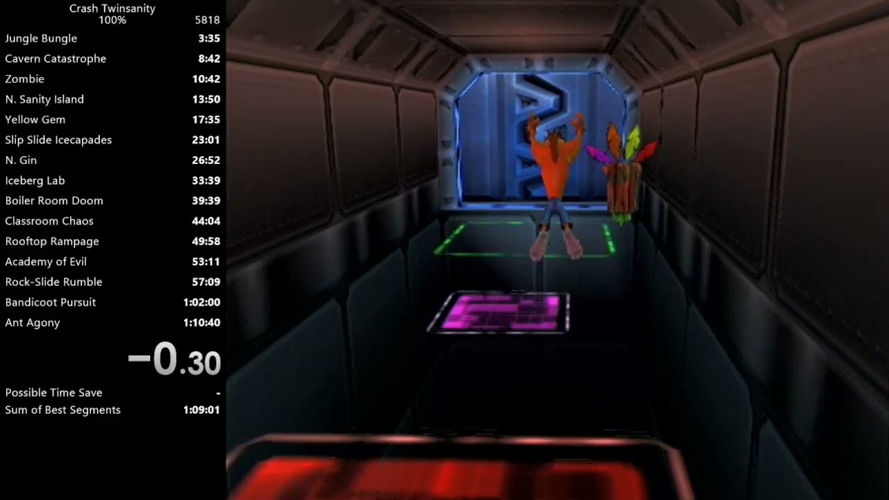 Crash Twinsanity Ant Agony 100% in 8:17.67 (WR)