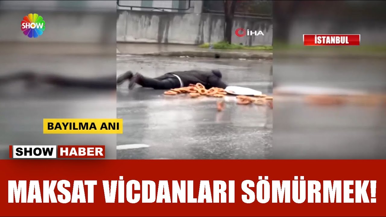 Bayılan simitçinin tezgahı!