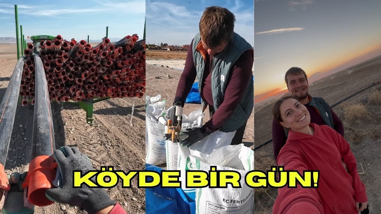 BUĞDAYLARDA SULAMAYA DEVAM! KABAK SEZONU BİTTİ! SON &Ccedil;UVALLAMALAR! G&Uuml;N BATIMINDA TARLADA!