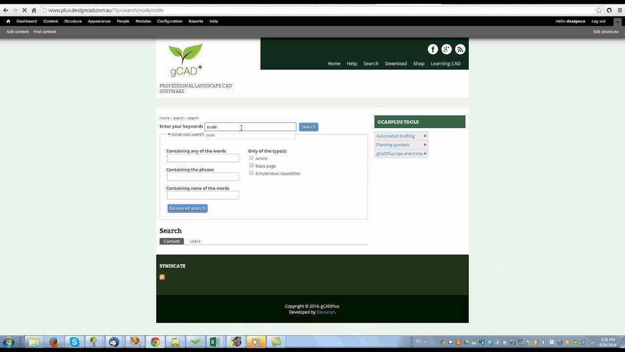 Getting help while working with gCADPlus