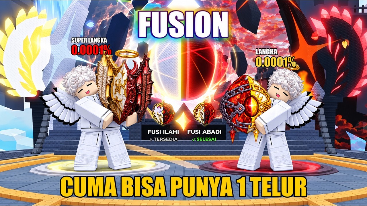 AKU FUSION DAN BUKA SEMUA TELUR DIVINE & ETERNAL | Steal An Egg Roblox