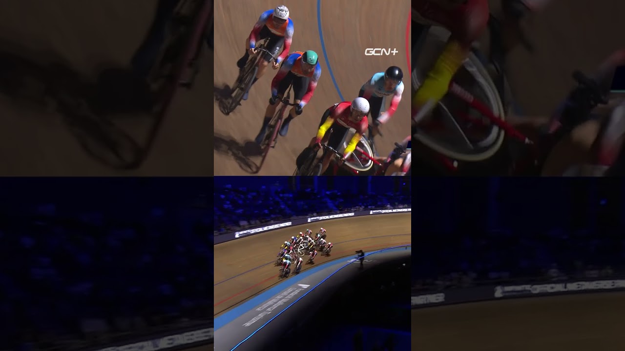 HUGE crash in the Men's Elimination race!🫣 #ucitcl
