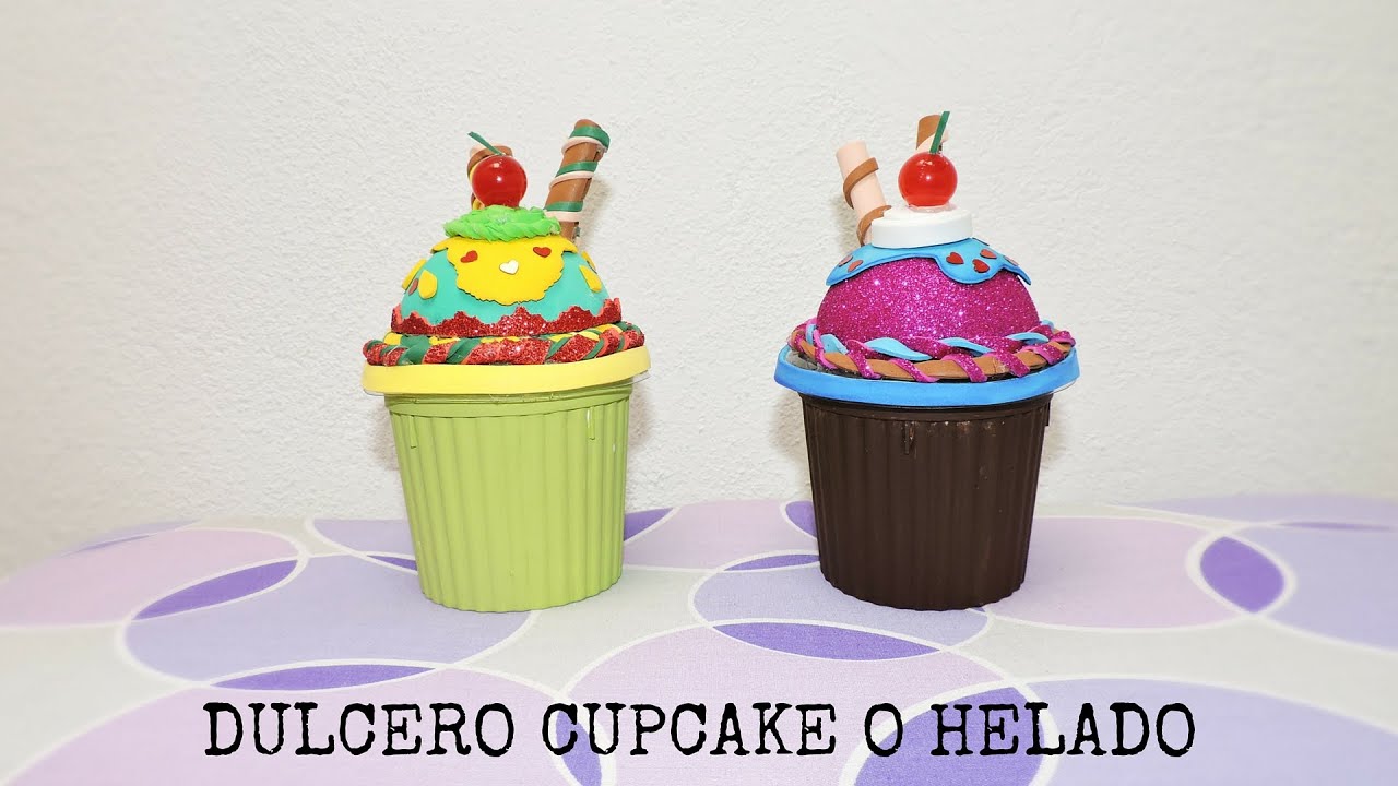 DULCERO CUPCAKE O HELADO. CAJITA PARA REGALO.  DIY