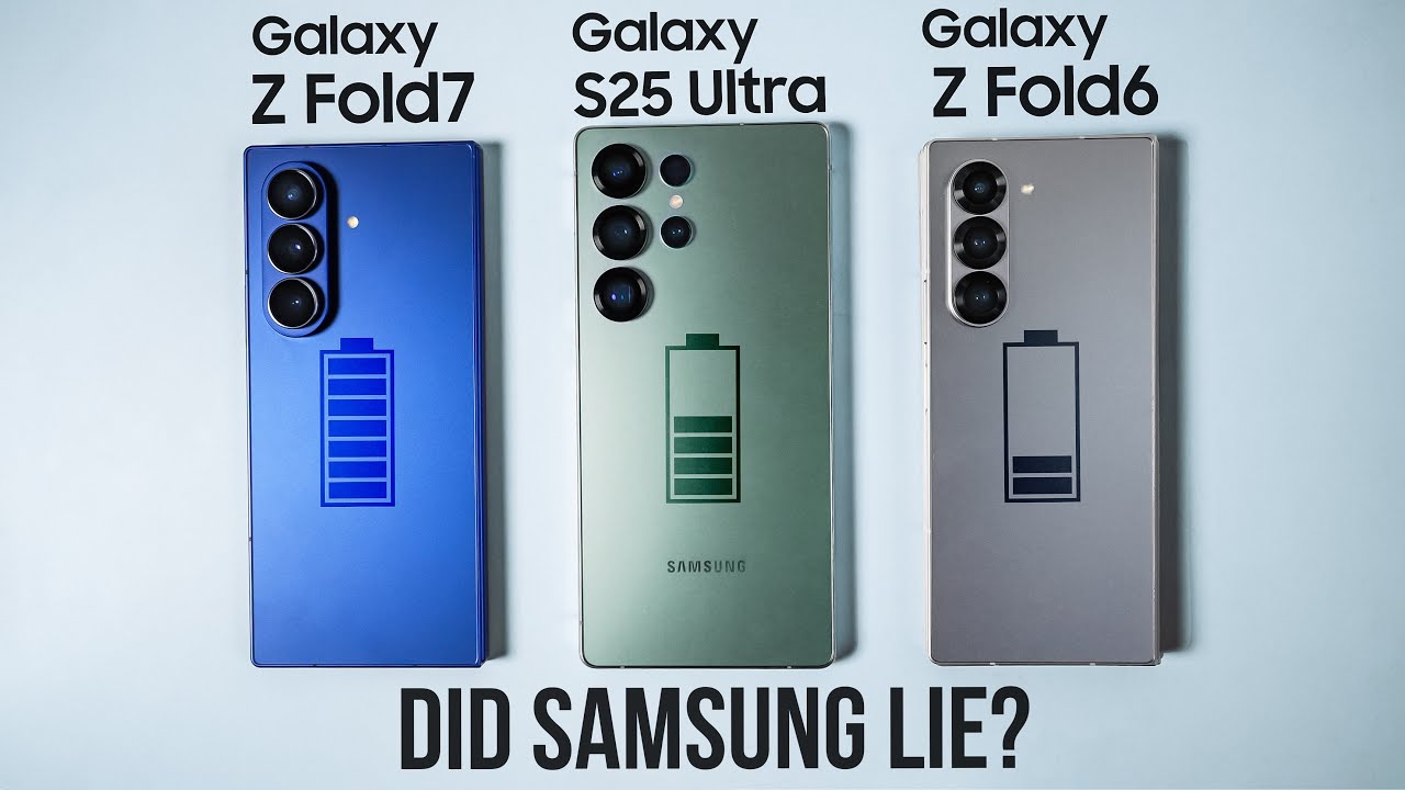 Samsung Galaxy Z Fold 7 vs S25 Ultra vs Fold 6 - Battery Drain Test