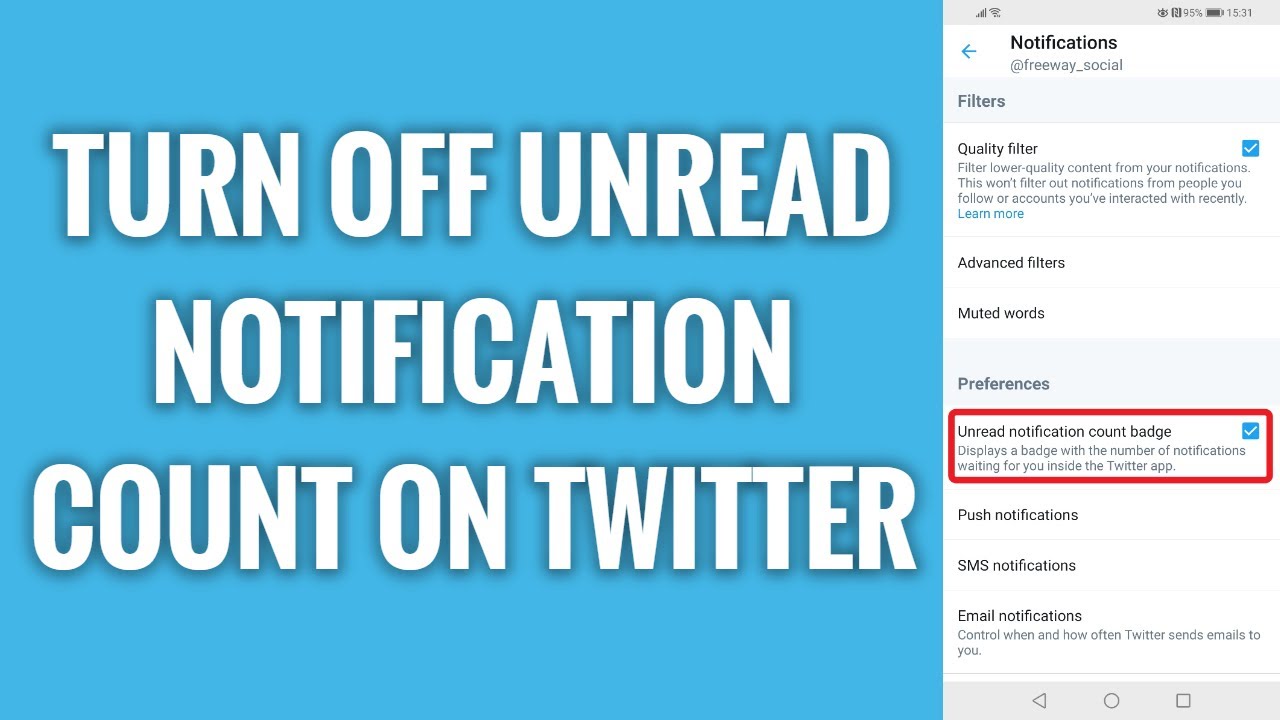 How To Turn Off Unread Notification Count On Twitter App In 2022