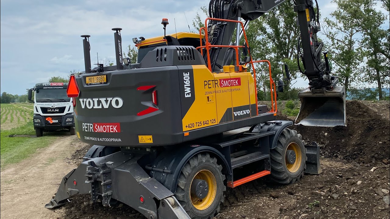 Rozhrnul jsem skl&aacute;dku a zp&aacute;tky na Pl&aacute;ně / Volvo EW 160E & MAN TGS 6X6