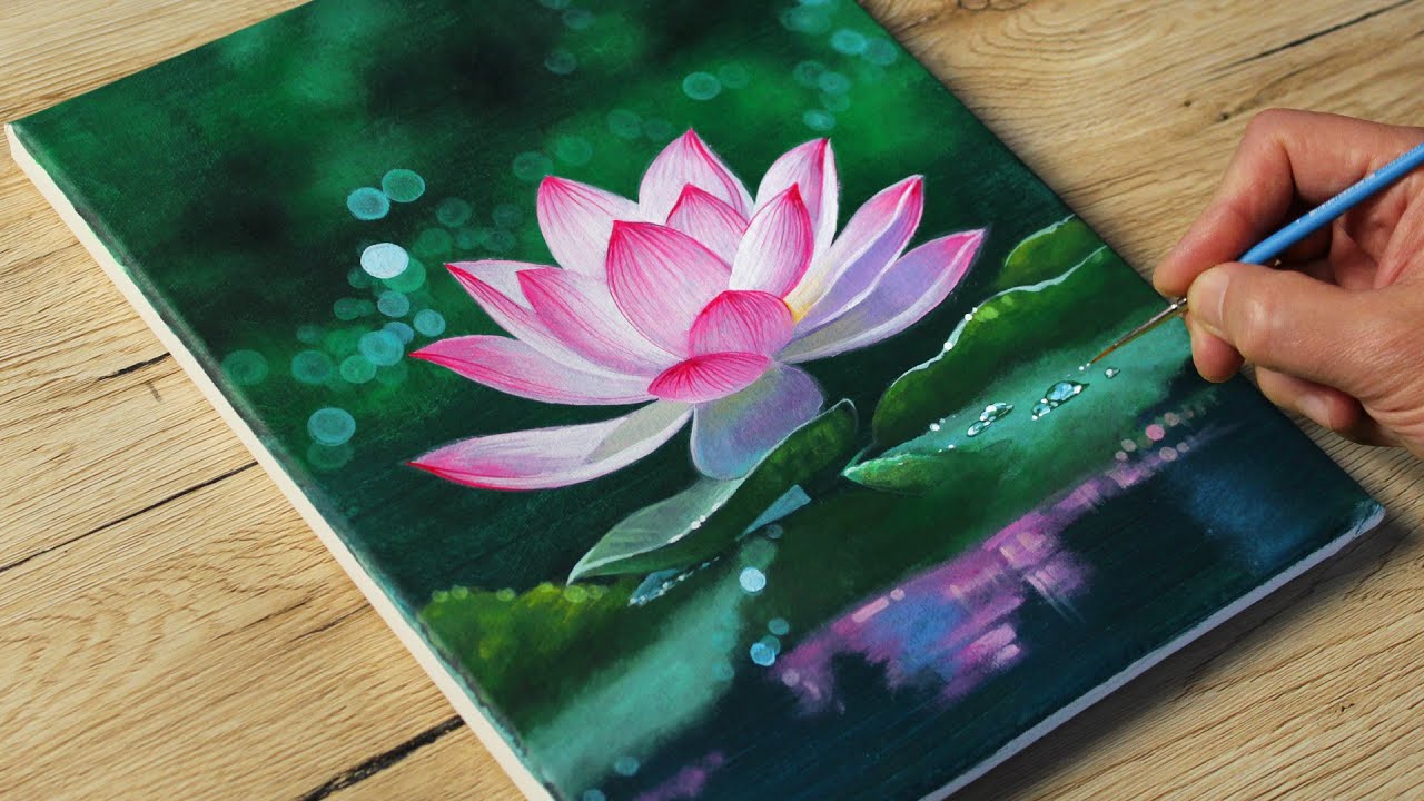 Lotus Acrylic Painting / Vadym art