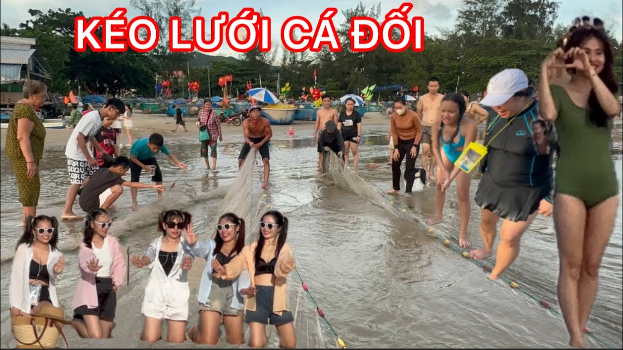 BIỂN LONG HẢI DU KHÁCH ỦNG ỦNG KÉO NHAU ĐI TẮM BIỂN | GHẸ SỐNG VÔ BỜ , KÉO CÁ ĐỐI