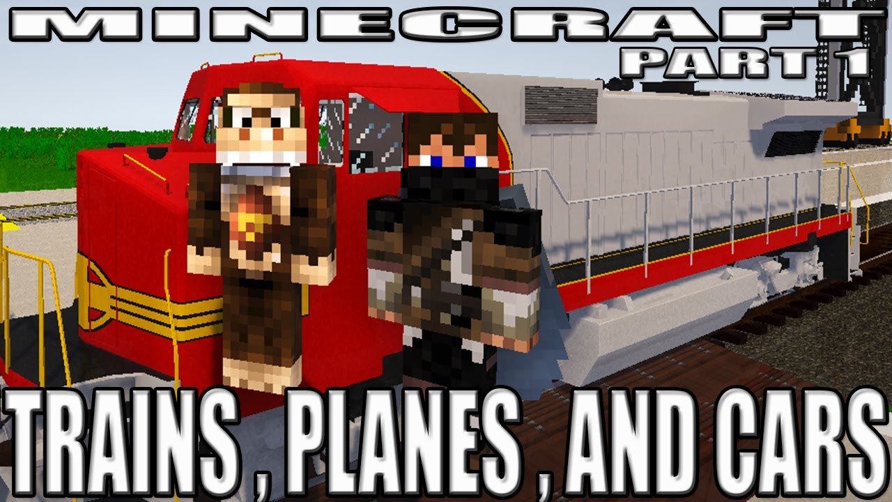 Minecraft : Planes , Trains, and Cars Modded Fun (Part 1)