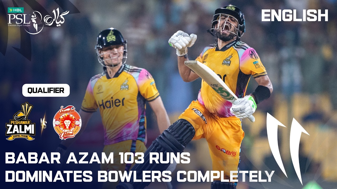 Babar Azam 103 🥳 | Century With A Six Legendary Moment 💯| Peshawar vs Islamabad | Qualifier | MZB1K