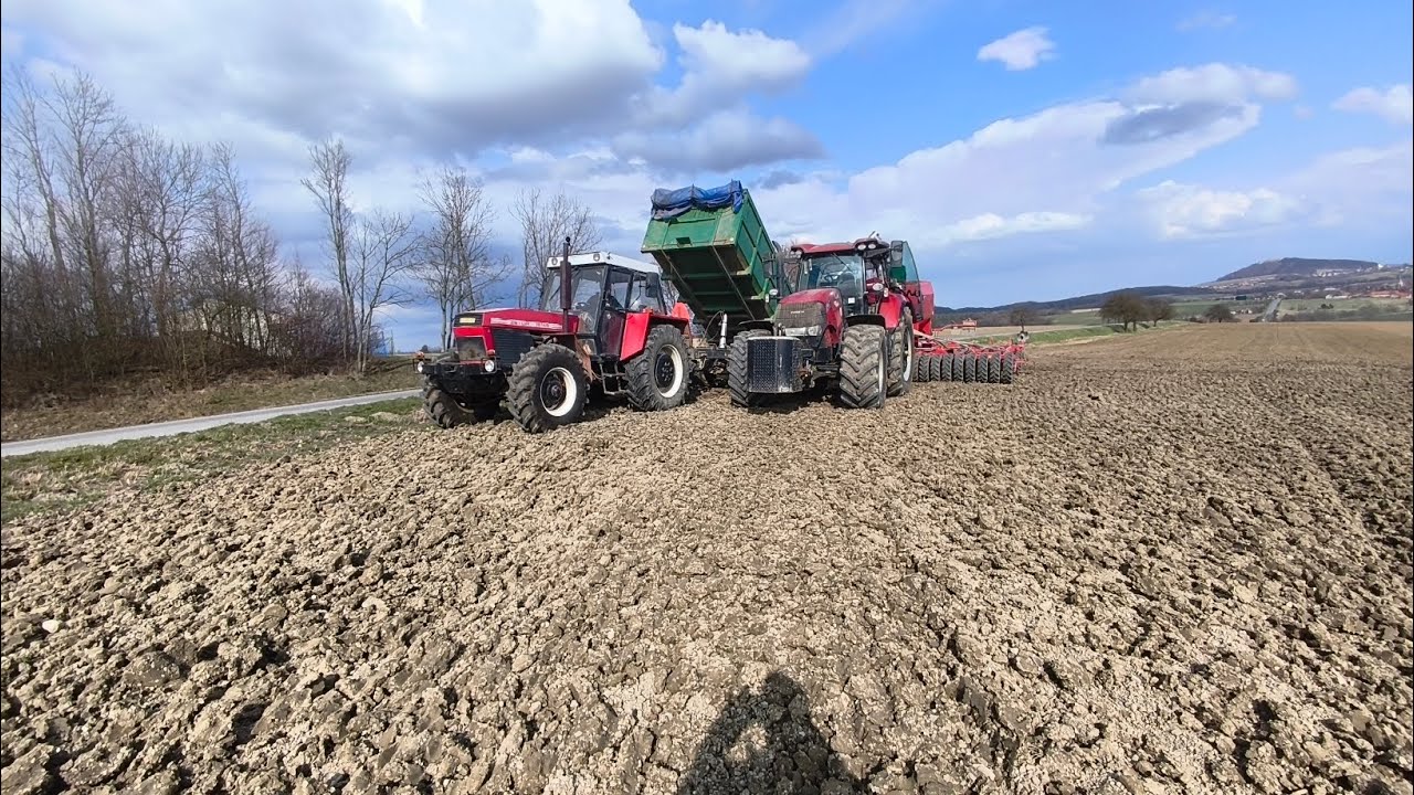 Setí pšenice case 240 puma a Zetor Crystal 16145