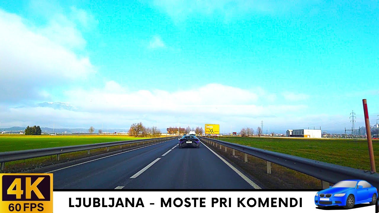 Driving in Slovenia 25: Ljubljana Center, Črnuče, Trzin, Moste pri Komendi- 4K Scenic Car Drive