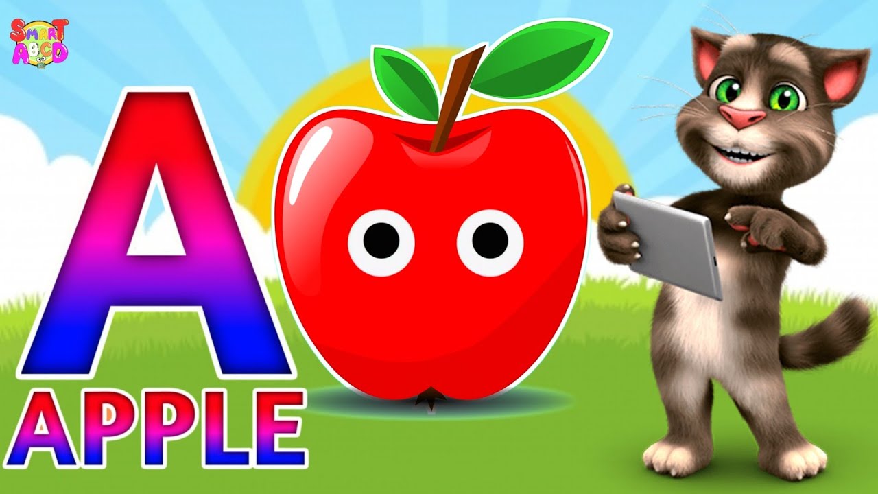 Phonics Song 2 with TWO Words in 3D - A For Apple🍎🍏- ABC Alphabet Songs with Sounds for Children's